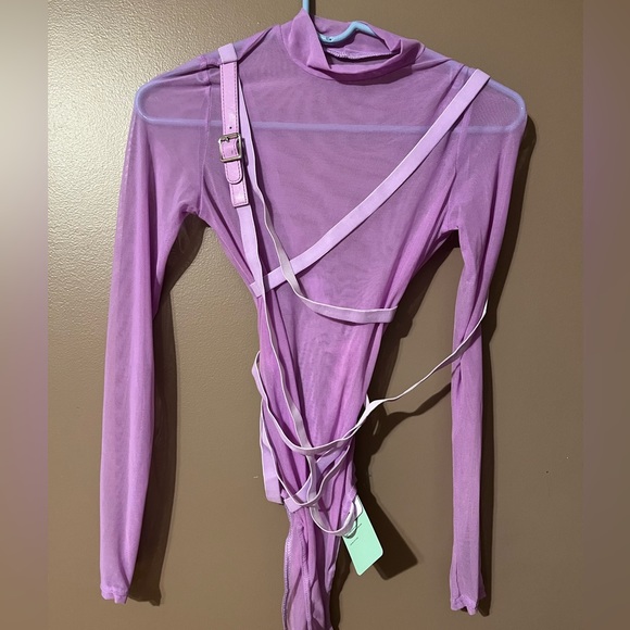 Black Milk Clothing NWT Limited Light Magic Lilac Bodysuit Size S - Picture 2 of 3